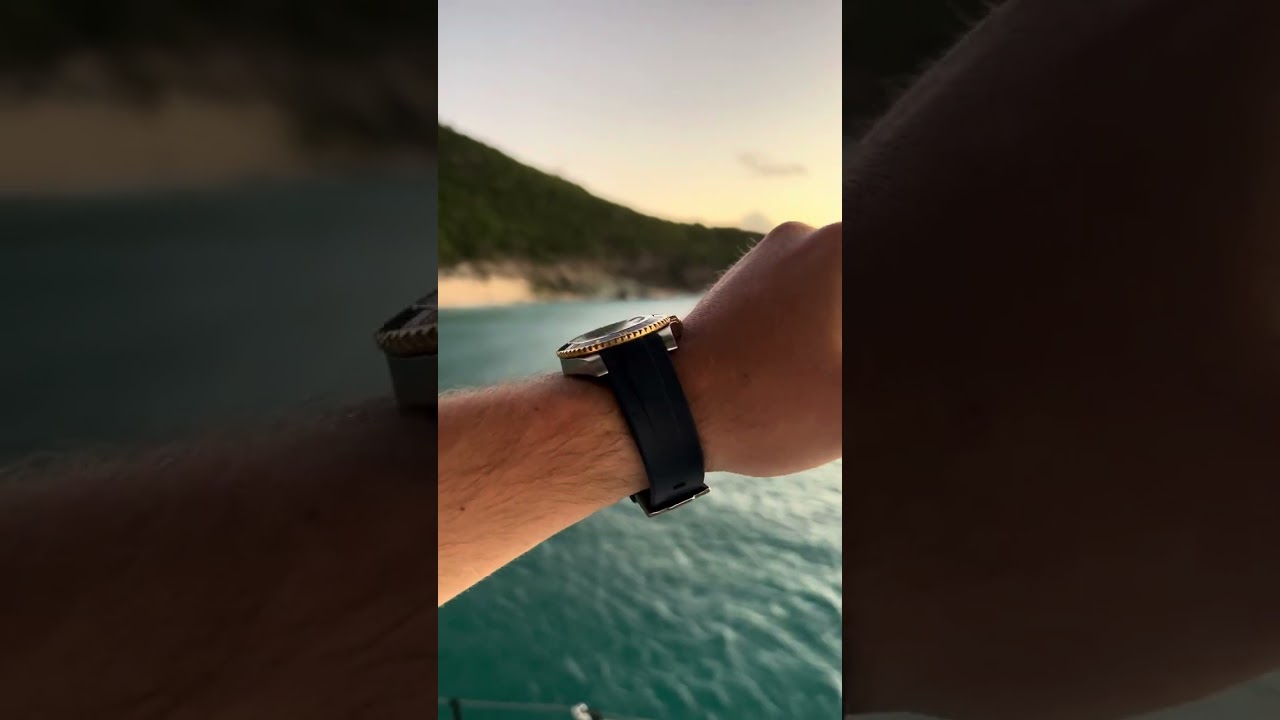 Rolex Submariner paired on WIS Watch Straps Marine Blue 🌊