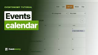 How to Add an Events Calendar in Eventonomy