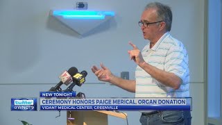 Ceremony honors Paige Merical, organ donation