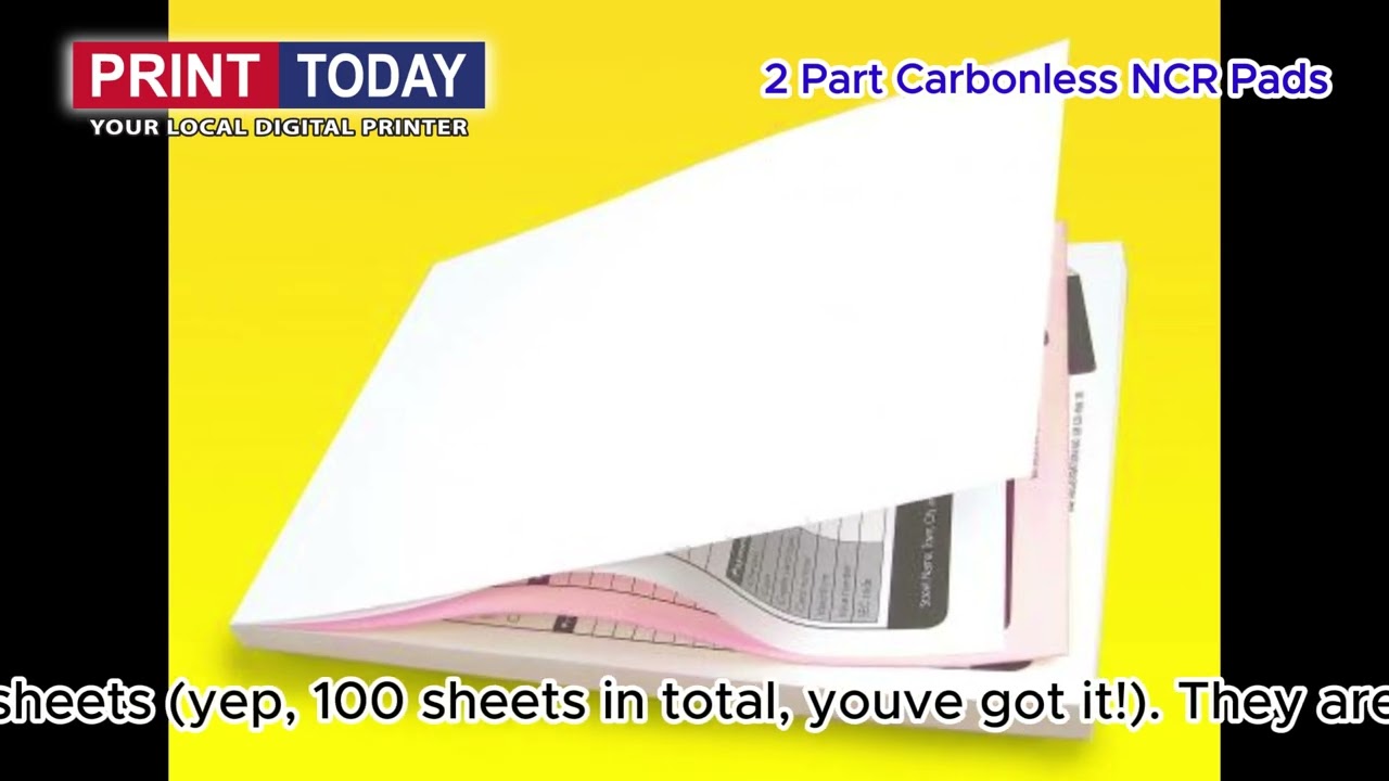 2 Part Carbonless NCR Pads | Print Today