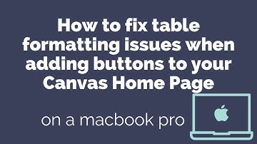 How to fix table formatting issues when adding buttons to your Canvas Home Page
