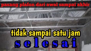cara cepat pasang plafon gypsum rangka holo