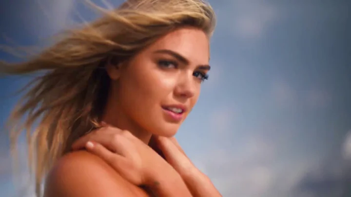 Kate Upton Wears a Golden Skirt and Nothing Else |...