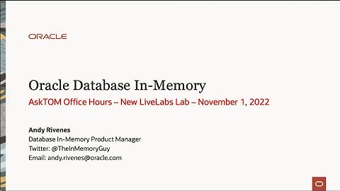 Updated Database In-Memory LiveLabs