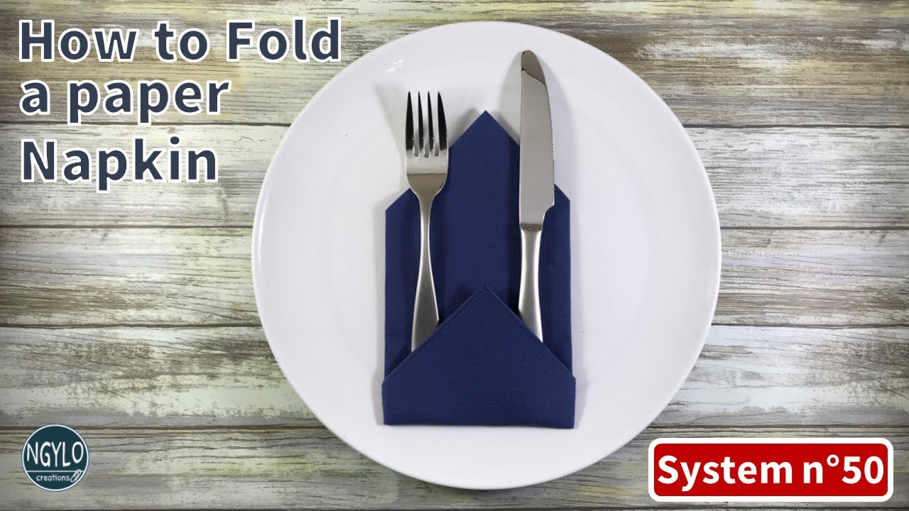 How to fold a paper napkin - DIY table decorations | Napkin folding ...