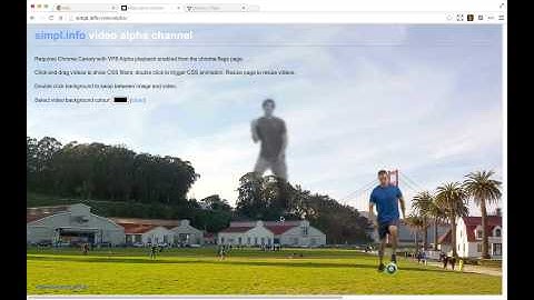 Google Chrome alpha transparency screencast