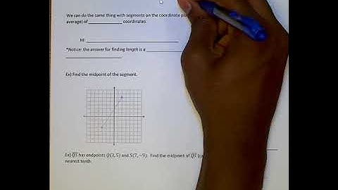 Unit 1 Lesson 5: Distance and Midpoint Formula