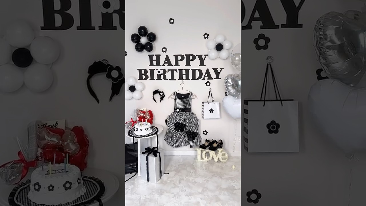 MARY QUANT風のお誕生日🖤#100均diy