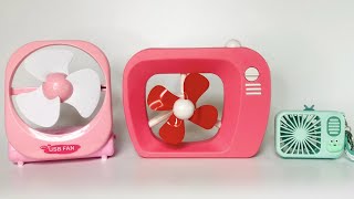 【 Fan 】Mini tv type desk fan usb or 3