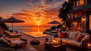 Luxury Balcony Overlooking The Sunset Over The Sea & Warm Jazz - Soft Bossa Nova Helps Inner Peace screenshot 2