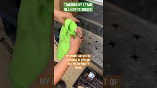 Teaching my son how to solder #plumbing #plumber #soldering #howto #diy #asmr #To