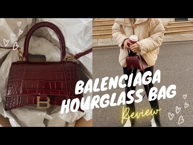 ASMR Unboxing New Balenciaga Pink Crystal Hourglass Purse (tracing