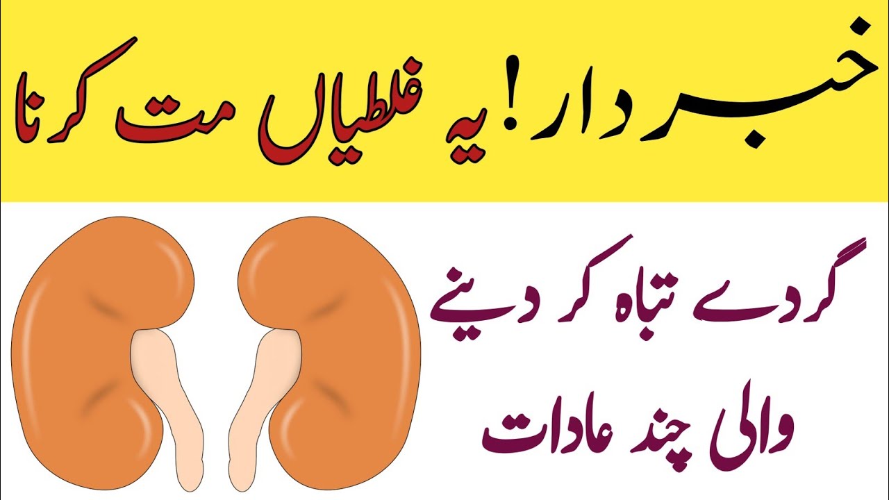 Gurde kharab kar dene wali chand adaat Gurde kharab hone ki