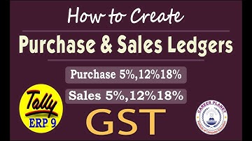 How to create GST Purchase and Sales Ledger in Tally ERP 9 | Learn Tally ERP 9 with GST