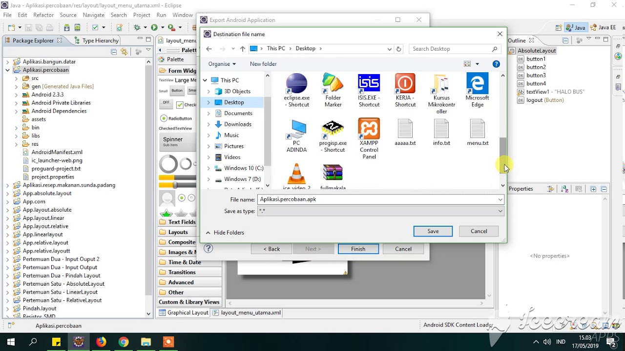 Cara membuat File APK di eclipse / Cara Build APK ANDROID - YouTube