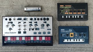 Session - HOHNER PUCK 10 Holes Harmonica C&KORG volca modular&monotron DELAY&DUO