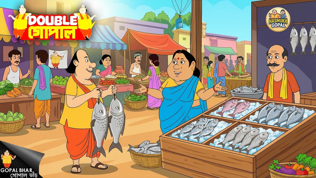গোপাল এবং তার স্ত্রী বাজারে একটি নতুন মাছের দোকান খুলেছিলেন |Gopal Bhar | Hasmukh Gopal |New Episode