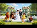 The Happy Wedding Party 💍 | Fun Kids Rhyme with Robot, Cat &amp; Dog 🤖🐱🐶