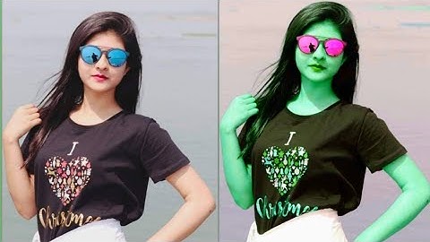 How To Joint Picture Editing Green Background change stylish Colors Effects