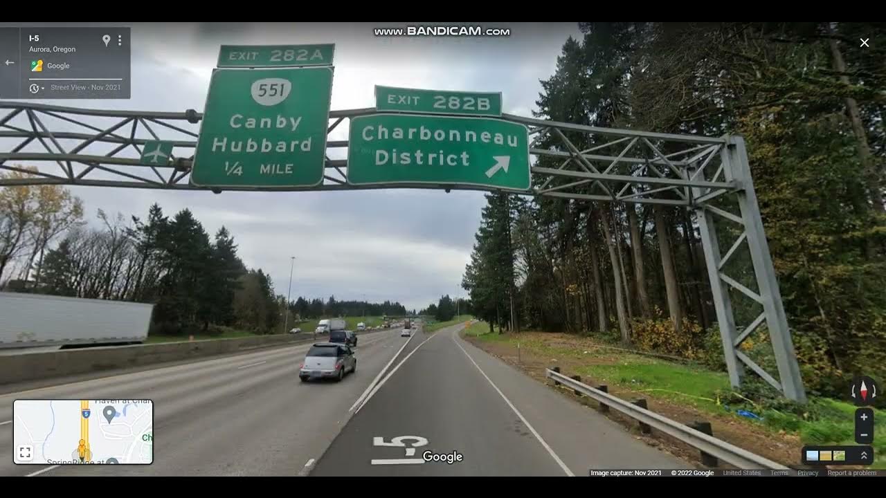 Interstate 5 Oregon (Exits 288 to 278) southbound YouTube