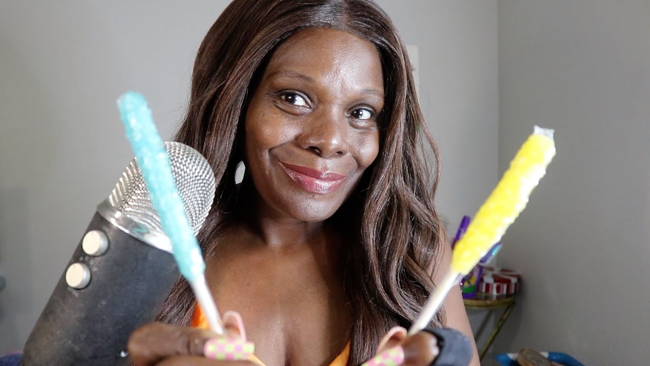 Rock-Candy Pineapple And Blue Raspberry ASMR Eating Sounds - YouTube