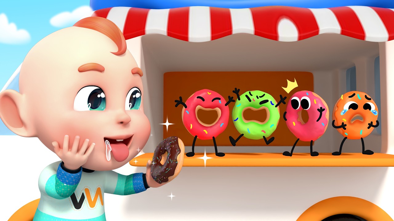 Learn Colors With Ten Donuts | Yummy Snacks Song | More Rosoo Nursery Rhymes & Kids Songs