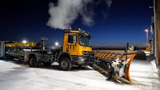 Arvidsjaur Airport Snow Removal | 4K