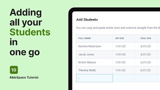 How to bulk-add students in AbleSpace