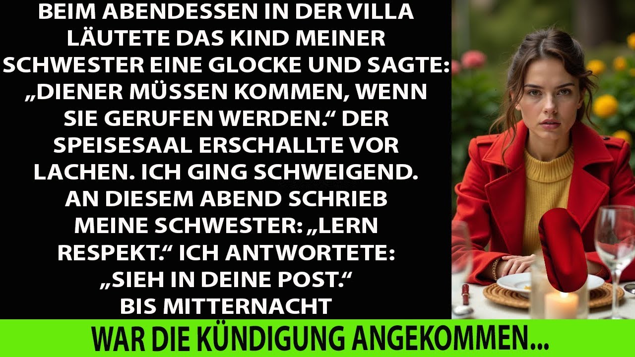 IHR KIND LÄUTETE DIE GLOCKE UND RIEF „DIENER!“ – BIS ICH SAGTE: „DAS HAUS GEHÖRT DEM DIENER.“