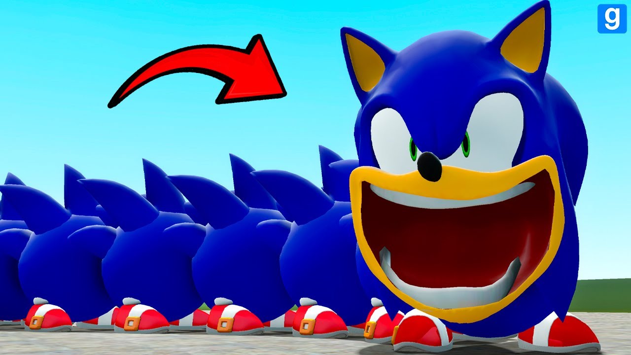 WHAT IF SONIC BECOMES A HUNGRY SONIC WORM FROM ROBLOX In Garry's Mod!