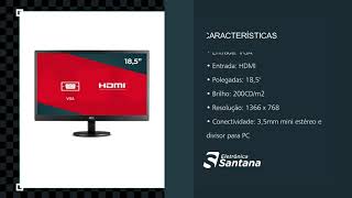 Monitor 18,5 LED HD Widescreen HDMI VGA E970SWHNL AOC