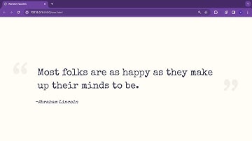 Random Quotes Generator in Javascript | Fetch Api Project for Beginners