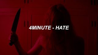 4Minute포미닛 - 싫어Hate Easy Lyrics