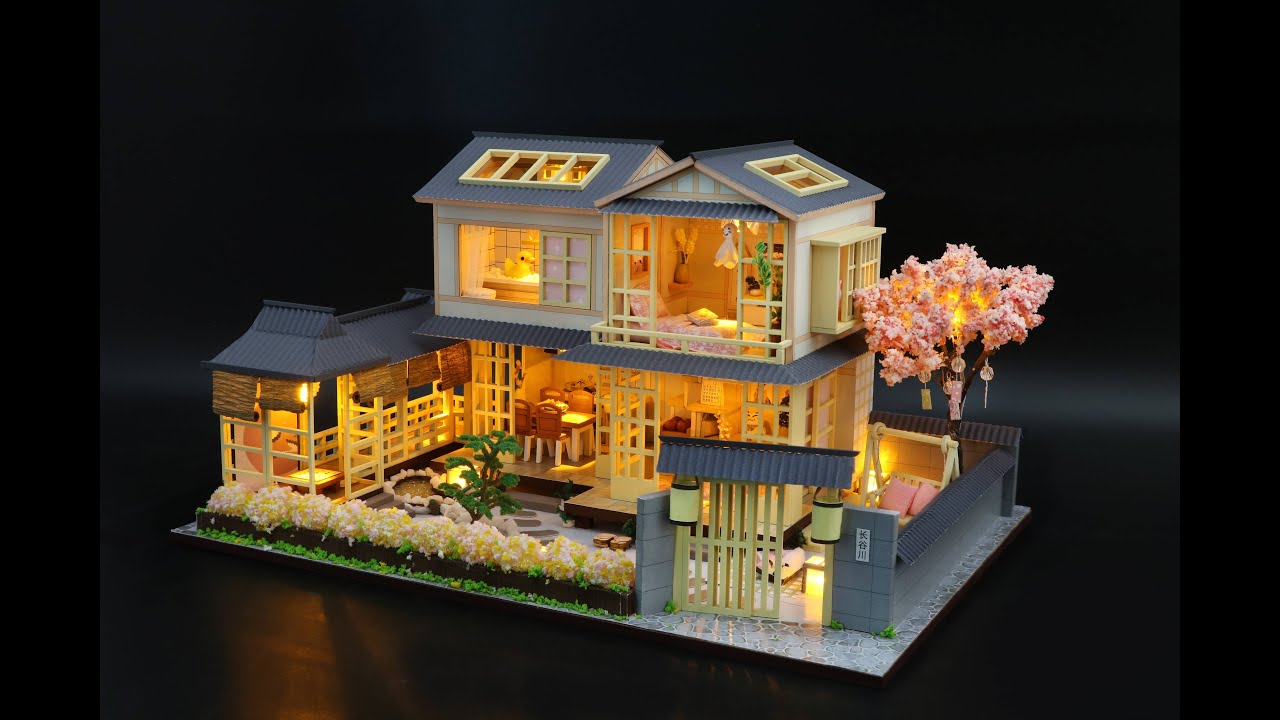 Japanese Miniature DIY Kit - Japanese Home with Pergola and Garden ...