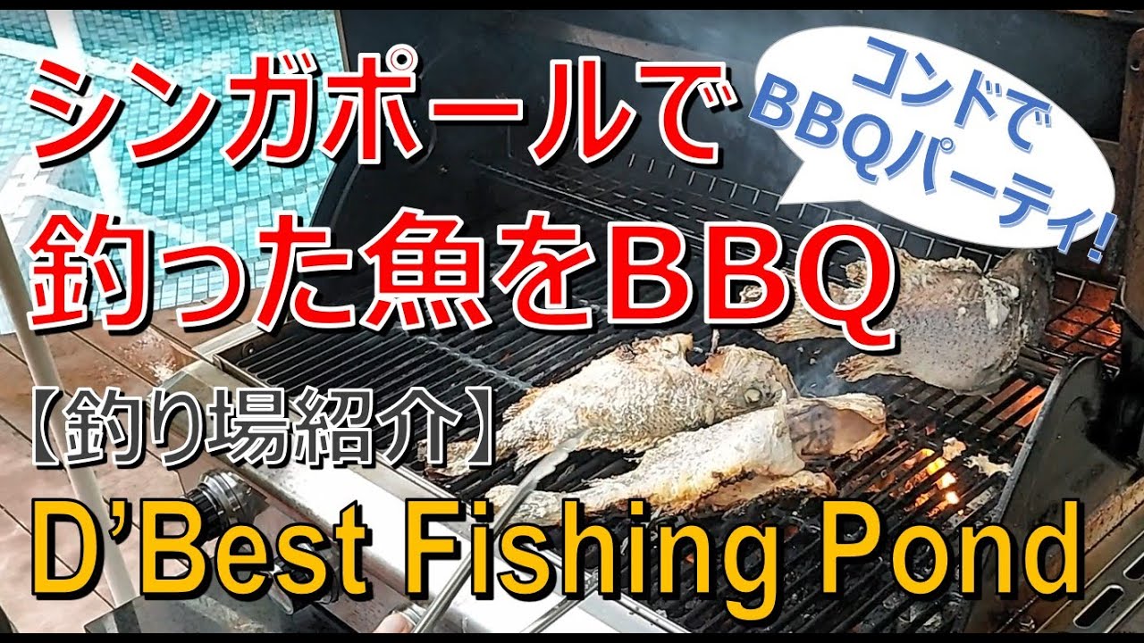シンガポールで釣った魚をBBQ（後編）【釣り場紹介】『D’Best Fishing Pond』コンドでBBQパーティ！ YouTube