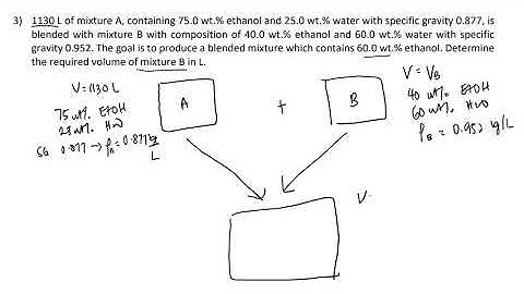Tutorial 3 Solution Guide - Single Non-reactive Material Balance