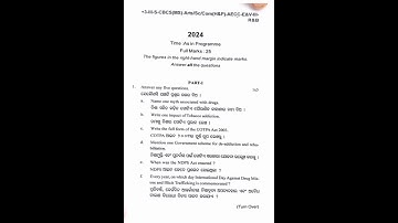 +3 3rd Semester Utkal university Ethics and Values questionpaper 2024 #utkaluniversity #viralshorts
