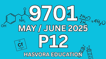 9701 P12 May/June 2025 | A Level Chemistry Paper 1 Solved