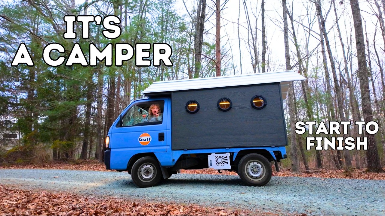 I Built a Tiny Camper on a Japanese Kei Truck (Start to Finish)