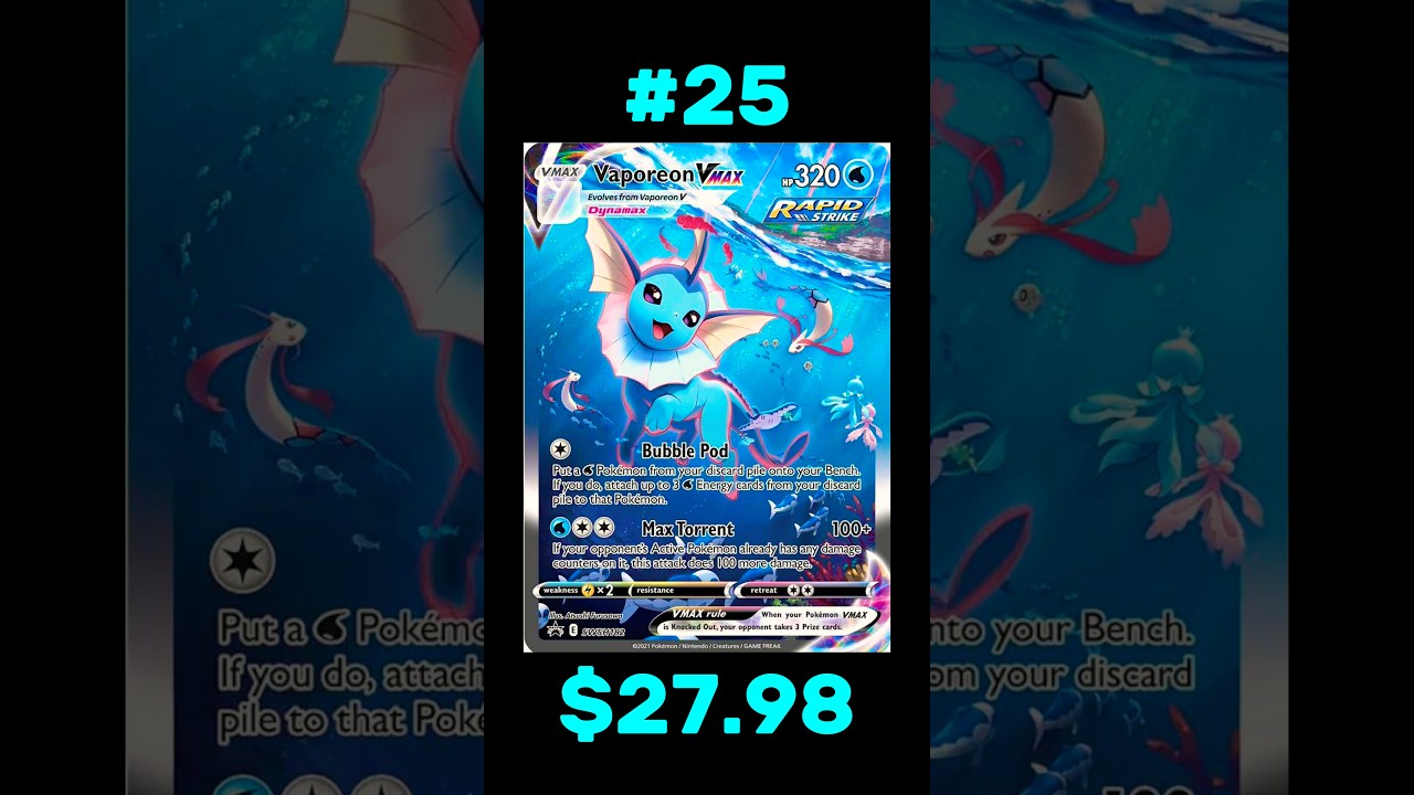 Top 25 Vaporeon Pokémon Cards💦 