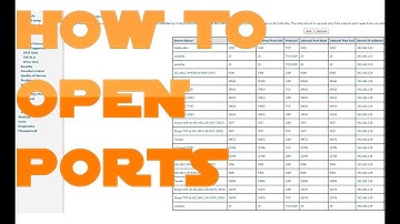 How to open ports in your router
