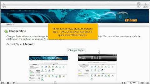 How to change your cPanel Style in CPANEL - CPANEL Video Tutorials (CPANEL 11)