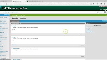Posting Blackboard Blog Entries and Comments