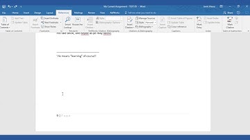 "Bibliography", using Microsoft Word 2016