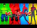 EPIC SUPERHEROES COLOR DANCE CHALLENGE Hulk vs Red Hulk vs Spider-Man vs Black Spider-Man