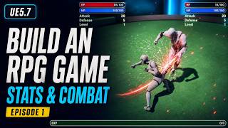Build an RPG Game in UE5.7 with RooGameplayFramework | Stats & Combat – Episode 1