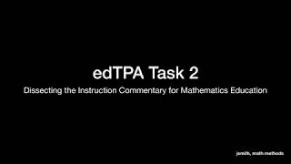 edTPA Task 2 Dissection