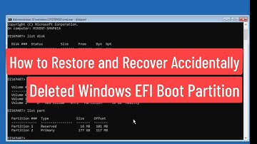 How to Restore & Recover Accidentally Deleted Windows EFI Boot Partition | Fix Can