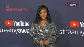 Normani arrives at The 9th Annual Streamy Awards Red carpet