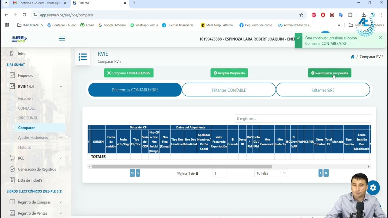 AUTOMATIZACIÓN DE SIRE CON API SUNAT EN SISTEMA ONLINE SIREWEB.PE